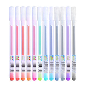 Neue einfache Gel Stift Set kreative Retro mehrfarbige Nadel Rohr Stift Farb markierung Zeichnung Hand Konto Stift 12 Farbe - Product Image 5