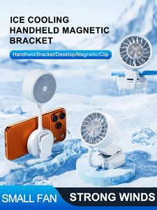 Ventilateur portable magnétique One Touch à refroidissement rapide en céramique, grand débit d'air, multi-formes pour extérieur, bureau et table - Product Image 3