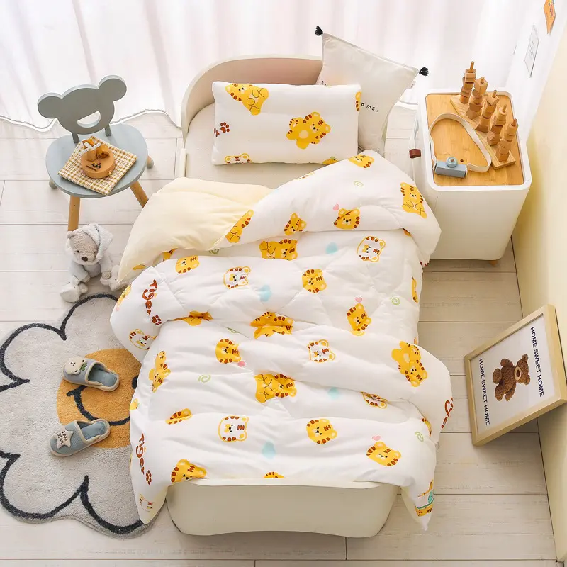 Warme süße Cartoon Baumwolle Tier muster Kid Quilt Core, Kindergarten Nap Student Single Quilt Four Seasons Universal Bettwäsche