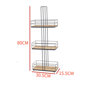 Étagère <span class=keywords><strong>de</strong></span> <span class=keywords><strong>rangement</strong></span> sur pied en osier à trois couches à usage domestique étagère d'affichage <span class=keywords><strong>de</strong></span> panier <span class=keywords><strong>de</strong></span> fruits pour les unités d'étagères <span class=keywords><strong>de</strong></span> <span class=keywords><strong>rangement</strong></span> <span class=keywords><strong>de</strong></span> salon <span class=keywords><strong>de</strong></span> cuisine - Product Image 2
