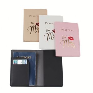 Estuche para Identificación de Cuero PU con Diseño para Parejas, Logotipo Personalizable, Antirrobo, Duradero, Portátil, Impermeable, Porta Pasaportes, Moderno - Product Image 2