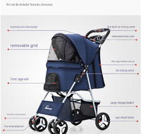 Poussette pliable pour animaux de compagnie à 4 roues, transporteur léger pour chiens, Coche Mascota, Hundewagen, Carro Asistencia Mascota