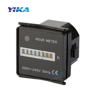 YIKA 시간 측정기 HM-2 AC 220V 240V 디젤 엔진 제너레이터 50HZ 60HZ 산업용 기계 누적 시간 실행 시간 측정기