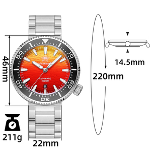 Reloj de Buceo Personalizado con Logotipo, 46 mm, 1000 m Resistente al Agua, Automático, Movimiento 8215, Cristal de Zafiro Doble, Acero - Product Image 4