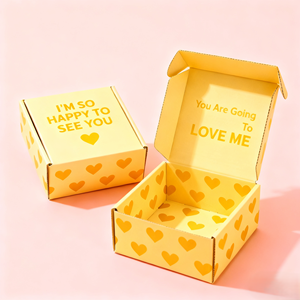 Sevgililer temalı kalp markalı kutu ile romantik mesaj eko dostu ambalaj hediye e-ticaret ve perakende için - Product Image 3