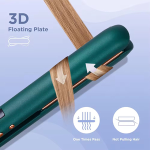 Lisseur à cheveux en aluminium 3D, fer plat, affichage numérique LED, plaques flottantes négatives, <span class=keywords><strong>plancha</strong></span> professionnelle <span class=keywords><strong>électrique</strong></span> 2 en 1 pour usage domestique et hôtelier - Product Image 4