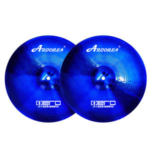 Arborea Fábrica Atacado de alta qualidade Blue Alloy Cymbal Set 10 ''splash + 14'' hihat + 16 ''crash + 16'' ozônio + 18 ''china + 20'' ride + saco - Product Image 3
