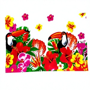 100% Rayon Brown <b>Sarong</b> Unisex Handpainted Tropical Flower Design Fashionable Beach Wear 200x120cm Asia Pacific Islands Premium - Product Image 1