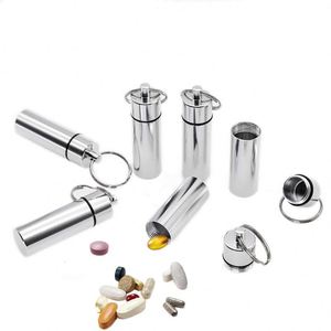 Multifunction Metal Aluminum Alloy Bottle Organizer Travel <b>Pill</b> Box <b>Case</b> Packaging - Product Image 1