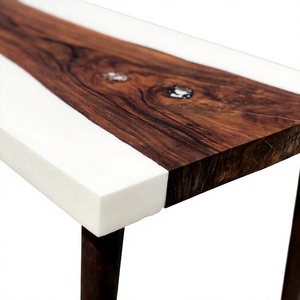 White CRAFTS GALORE Wholesale Modern Handmade Dining <b>Tables</b> Custom Designed <b>Resin</b> <b>Epoxy</b> Waterproof for Home Hotel Use Stunning - Product Image 1