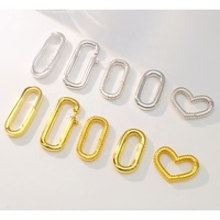 Vis ouvrable coeur longue bascule 925 argent Sterling fermoir ouvert serrure accessoires pour résultats de bijoux composants Conector