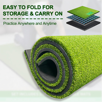 Simulateur de golf, tapis de gazon de golf vert au toucher réel, pratique en plein air, intérieur, tapis de frappe de golf durable