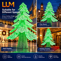 Superbe design de feuille à pixels adressables pleine couleur avec contrôle DMX512 pour éclairage de sapin de Noël à LED