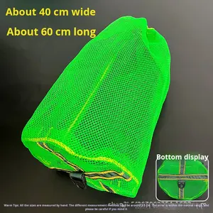 Bolsa de Red para Peces de Agua Dulce, Portátil, Mini, Simple, con Fondo Antiexplosión, Conveniente, Verde, para Protección de Carpas - Product Image 6