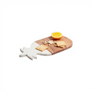 <b>Pineapple</b> Shape Marble And Wooden Cheese Board With Exclusive Quality Customized Size Cutting Cheese Board - Product Image 1