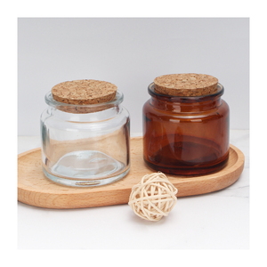 Vases à bougies personnalisés de luxe 100ml 200ml, style écologique, pots à bougies vides avec couvercle en liège - Product Image 5