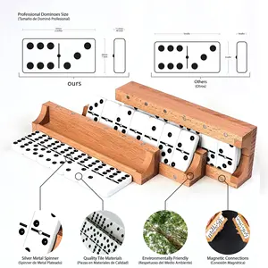 Individuelles Juego Domino Double Six Jumbo-Größe Zieh Dominoes Double-6 Domino-Spiel-Set für 8 Jahre und älter