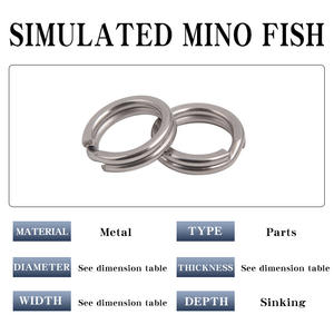 Anneaux aplatis en acier inoxydable 304, double couche, pour accessoires de pêche à la ligne, sac de 50 pièces - Product Image 5