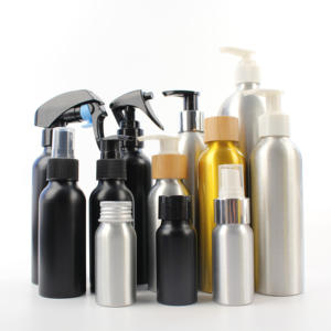 <span class=keywords><strong>Aluminium</strong></span> Flessen 30 Ml 50 Ml 100 Ml 150 4Oz 200Ml 250 Ml 5 Oz Lege Mat Zwart Wit Metalen Flesspuitpomp Met Schroefdop - Product Image 1