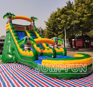 Glissière humide gonflable pour adultes et enfants, diapositives d'eau de Jungle, jeux chauds d'été, diapositives gonflables de piscine d'eau - Product Image 4