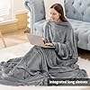 Couverture paresseuse à capuche européenne de grande taille maison loisirs vêtements paresseux flanelle Sherpa couverture TV - Product Image 3