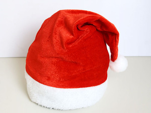 Santa <b>Hats</b> Plush Velvet Short Plush Christmas <b>Hat</b> White Fluffy Brim New Year Xmas <b>Holiday</b> Party Kids Adults <b>Hat</b> - Product Image 3