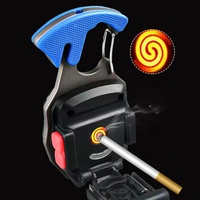 Porte-clés Lumière Éclairage d'urgence extérieur Allume-cigare multifonctionnel avec couteau de coupe et tournevis Keylight