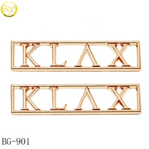 Hình Chữ Nhật Hình Dạng Quần Áo Phụ Kiện Kim Loại Logo Màu Vàng Đồ Lót Kim Loại Thư Nhãn Khắc Tên Kim Loại Thẻ Cho Đồ Bơi - Product Image 4