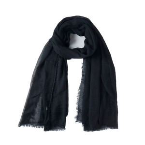 Bufanda Negra de Color Sólido Marca Z, 90x180cm, Estilo Liso, para Adultos - Product Image 1