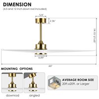 ABS Or Moderne Ventilateur De Plafond Tuya Smartphone Télécommande APP Nouvelle Caractéristique pour Salon Salle À Manger Corps En Fer Lampe Inclus