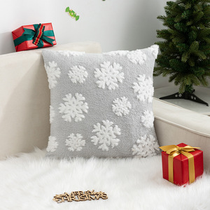 Hot bán thoải mái mềm giáng sinh gối trường hợp cây trang trí tuyết Fluffy ném gối - Product Image 4