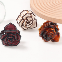 Süße Rosenblüten-Prinzessin Haarspange Kleine Plastik Modische Haaraccessoires für Hochzeit Schulanfang & Neujahr