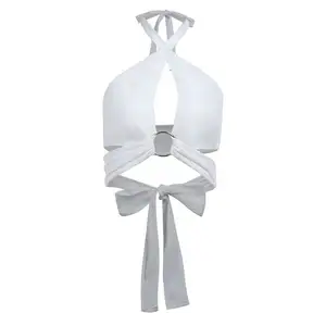 מינימליזם ייחודי קולר נשים שחור ולבן קולר 2024 עיצוב חוש עניבה חבל דק סקסי אפוד