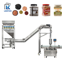 Machine de remplissage de granulés multifonctionnelle pour petites entreprises, entièrement automatique, avec peseuse linéaire, ligne de remplissage de bouteilles
