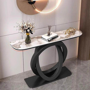 Consolle Moderna Multifunzionale di Lusso Leggero Italiana con Piano in Ardesia e Garanzia di 5 Anni per Ingresso Villa, Hotel, Corridoio - Product Image 4