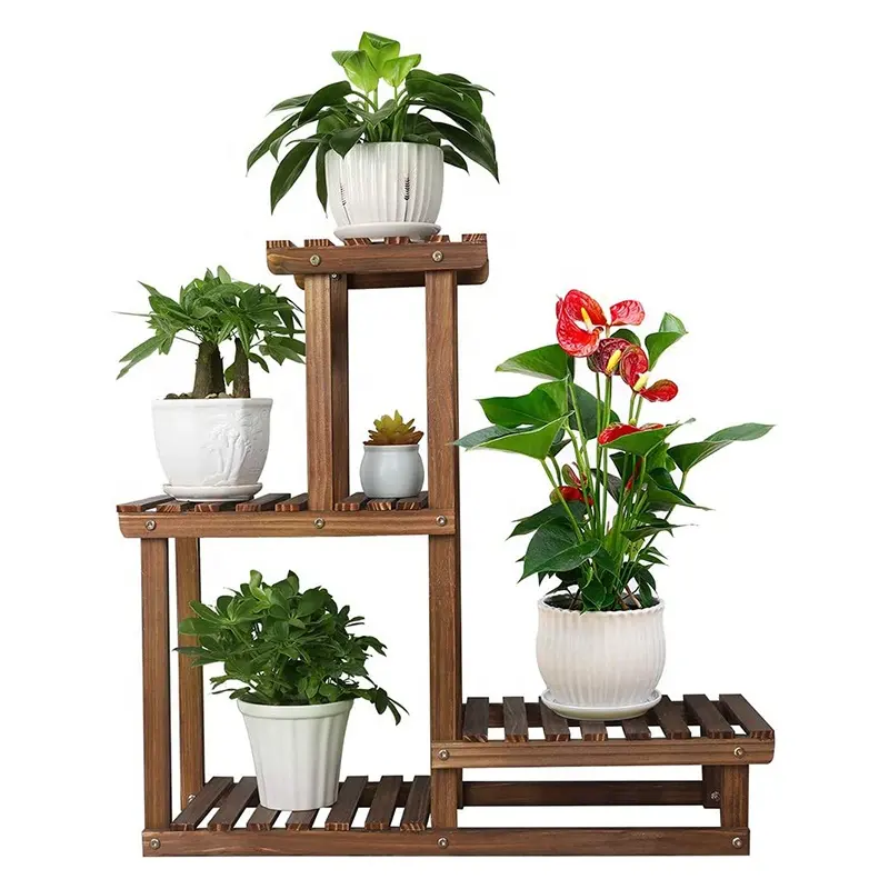 Support de plantes en bois de pin intérieur et extérieur, support de Pot de fleur, étagère pour support de plante de jardin