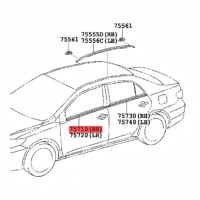 Juego de 4 Molduras Exteriores para Ventanas de Toyota Corolla Axio 2006-2012