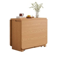 Petite table à manger moderne multifonctionnelle en bois massif Rosegia, extensible, pliable, écologique, imperméable