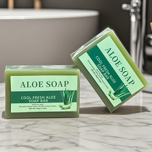 Thuần Chay Hữu Cơ 100% Sáng Nám Tắm Tẩy Trắng Cơ Thể Mặt Làm Trắng Điều Trị Mụn Trứng Cá Handmade Aloe Vera Xà Phòng Thanh - Product Image 5