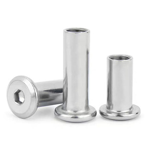 M3 M4 M5 M6 M6 * 20 M8 M10 M12 12.7mm thép mạ Niken Đầu phẳng Hex ổ cắm đồ nội thất kết nối Nut tay áo thùng Nut Nut <span class=keywords><strong>Nuts</strong></span> - Product Image 4