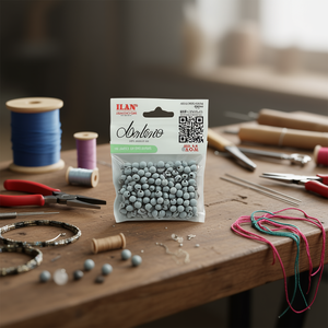 Perline lisce Ilan Abalorio da 6 mm per la creazione di gioielli - Product Image 3