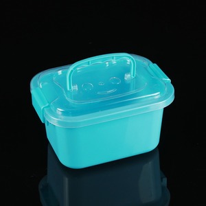 Mini Transparent Desktop Storage <b>Box</b> With Handle For Snacks Car Toy Organizer Rectangle 40g Stackable Lid - Product Image 1