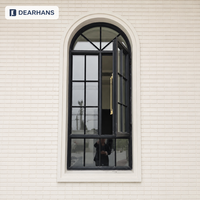 Ventana Francesa Abatible de Aluminio con Rotura de Puente Térmico, Doble Acristalamiento, Insonorizada, Estilo Francés, para Viviendas Residenciales y Villas