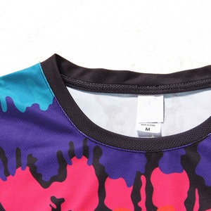 T-shirt pour homme surdimensionné en tricot avec impression tie-dye personnalisée, style Y2K, respirant, tissu 100% polyester - Product Image 3