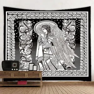 Crewel Baumwolle Rayon Baumwolle Viskose Mandala Wandbehang Wandteppich für Schlafzimmer Dekor