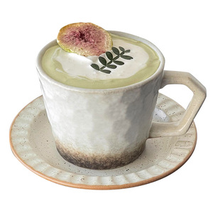 Mug à café en céramique élégant, rétro, à effet de four, résistant aux hautes températures, souvenir vintage, pour le bureau et le thé de l'après-midi, en grès - Product Image 5