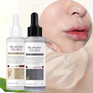 Produit de soin de la peau pour le visage et le corps, sérum exfoliant au riz noir et au riz blanc, best-seller, pour éliminer les cellules mortes de la peau. - Product Image 1