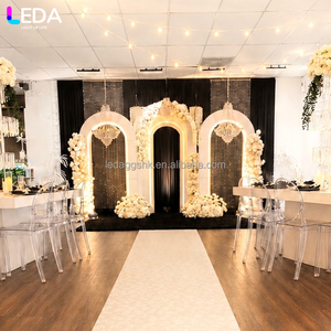 Decoración LEDA para Bodas en Interiores, Nuevo Diseño Moderno, Clásico y Sencillo, Fondo LED Blanco con Cortina de Cuentas - Product Image 2