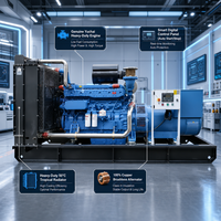 Groupe électrogène diesel silencieux refroidi par eau Yuchai 80 kW 100 kVA, triphasé 50 Hz/60 Hz, avec capot insonorisé et ATS, pour utilisation en veille