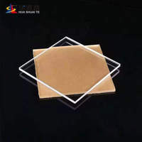 Plaque de verre plastique transparente en surface solide HUASHUAITE, prix d'usine, vente en gros, épaisseurs 2mm et 5mm, plaque acrylique